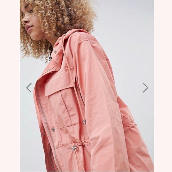 NWT ASOS DESIGN Tie Waist Rainwear Jacket - Picture 6 of 6